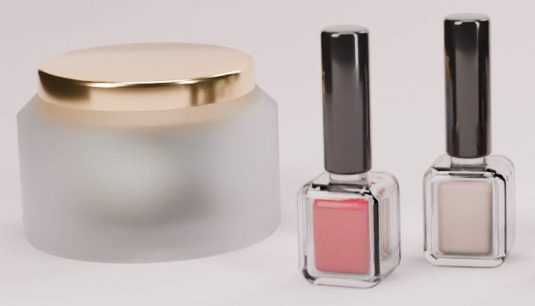 Cosmetics, Personal Care & Nail glass detail