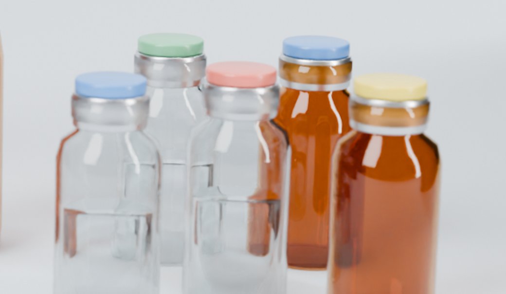 Pharmaceutical glass detail